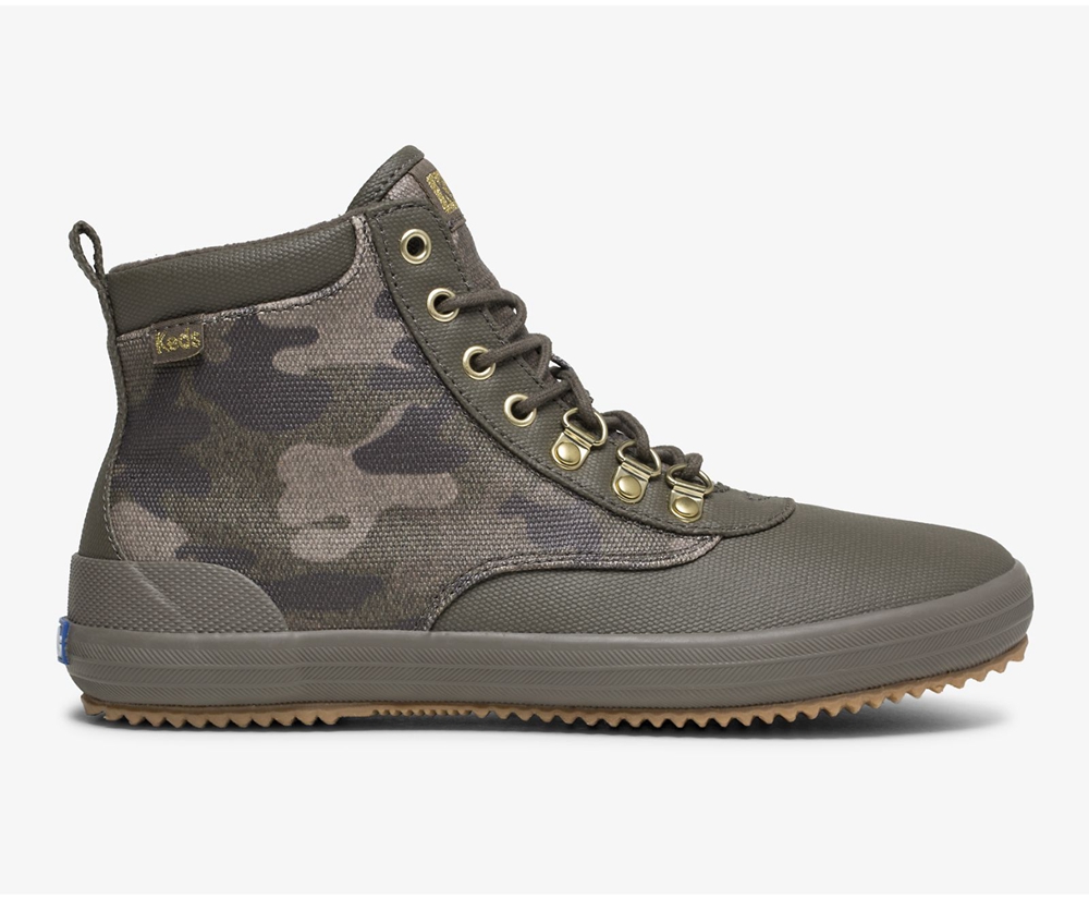 Bottes Keds Femme Vert Olive - Scout Ii Water-Resistant Camo Toile W/ Thinsulate™ - 783-ATECNK